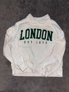 Zara Girls Polo London Graphic Print Sweatshirt